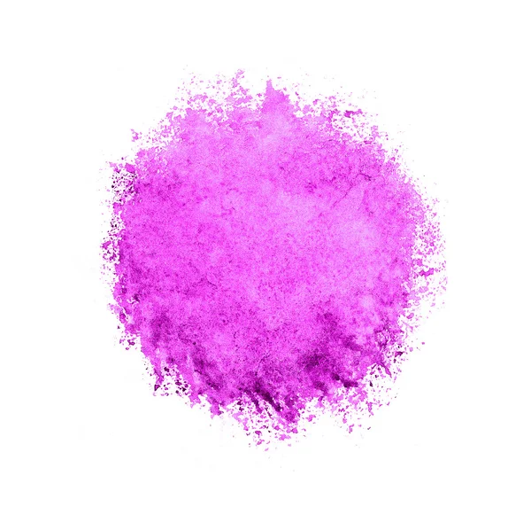 Farbenfroher Aquarellkreis, roter Tropfen auf weißem Hintergrund. — Stockfoto