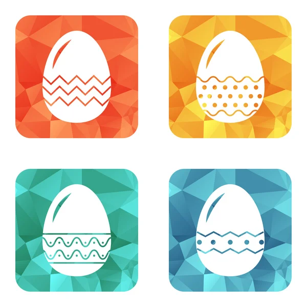 Комплект декоративных пасхальных яиц — стоковый вектор