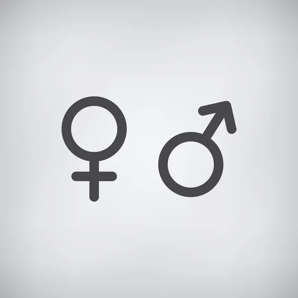 Manliga och kvinnliga sexsymbol - vektor icon — Stock vektor