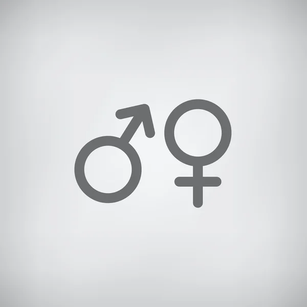 Manliga och kvinnliga sexsymbol - vektor icon — Stock vektor