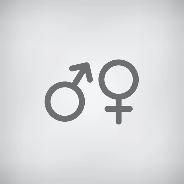 Male and female sex symbol - vector icon — Stock Vector