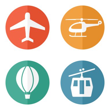 Havayolu hizmet ilgili simgeler taşıma