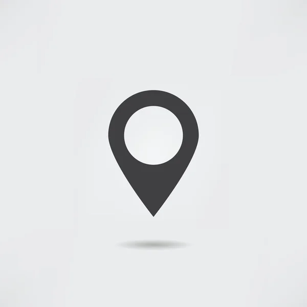 Icono de puntero de mapa. Señal de ubicación plana . — Vector de stock