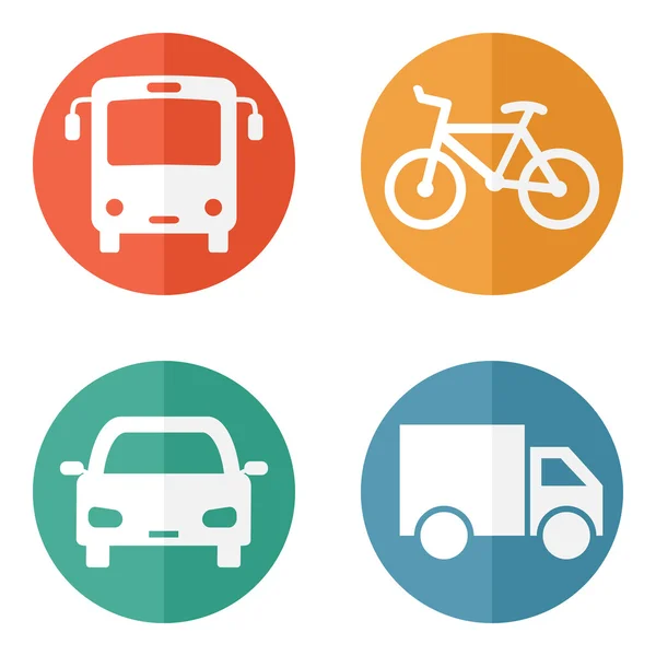 Surface transport related icons — Stock Vector