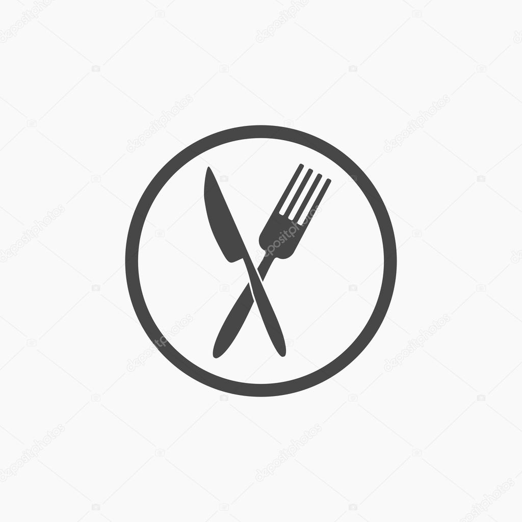 Crossed fork and knife icon
