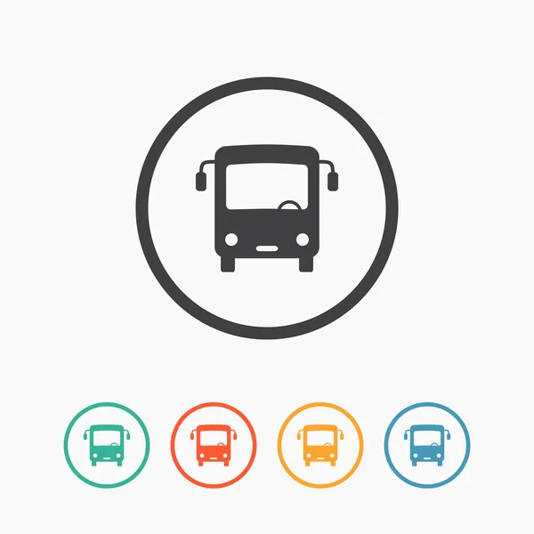 Icono minimalista de autobús simple. Vector — Archivo Imágenes Vectoriales