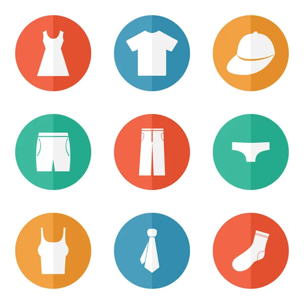 Clothes icons — Stock Vector