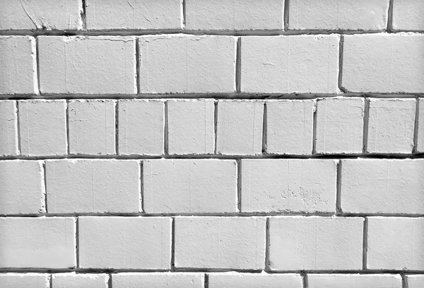 Fondo de la vieja pared de ladrillo blanco vacío — Foto de Stock