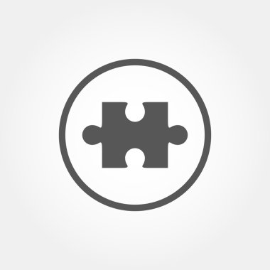 Parçalı bulmaca vektör simge düğmesi