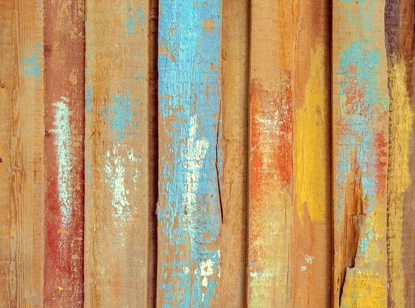 Superficie de madera vieja pintada tablón colorido — Foto de Stock