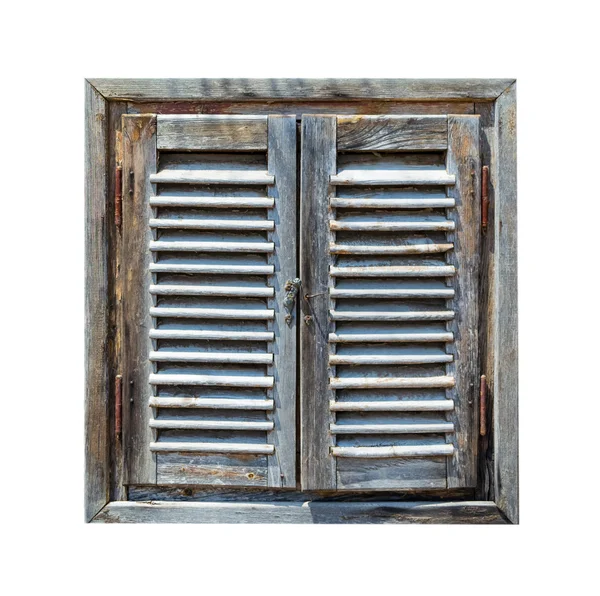 Витримане дерев'яне вікно — стокове фото