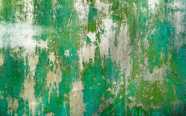 Rusty painted green metal texture with cracked paint. — Stock Photo, Image