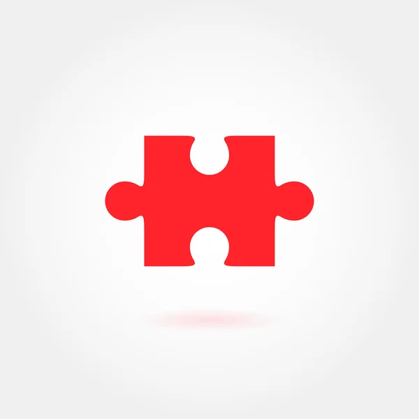 Rotes Puzzle-Vektor-Symbol — Stockvektor