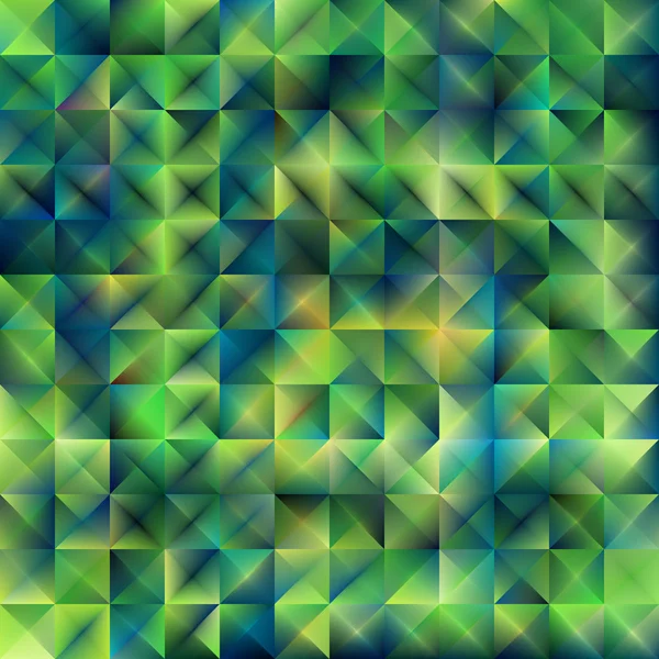 Glanzende groene abstracte geometrische achtergrond — Stockvector