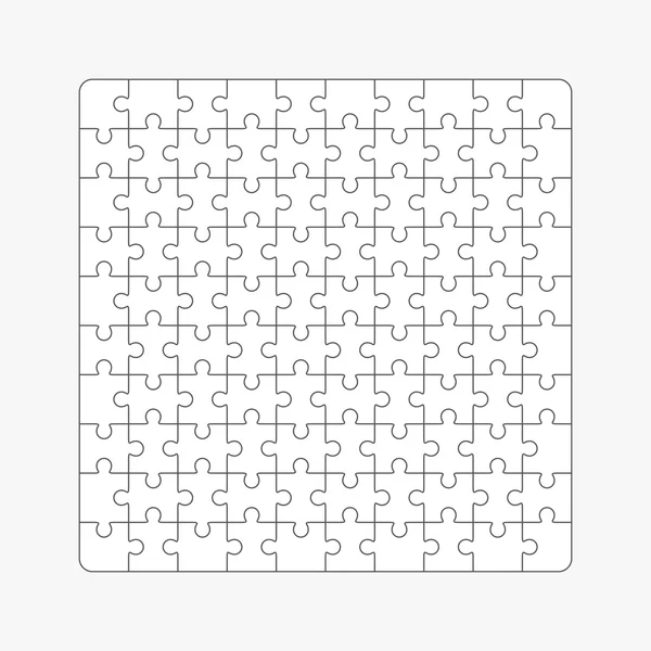 Puzzle, cent formes vierges — Image vectorielle