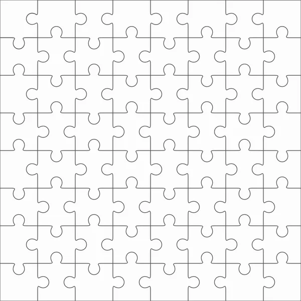 Puzzel, vierenzestig lege vormen — Stockvector