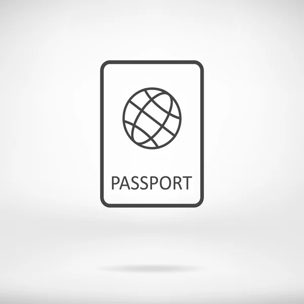 Passaporte. Único vetor de ícone plano . — Vetor de Stock