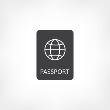 Uluslararası pasaport simge vektör izole