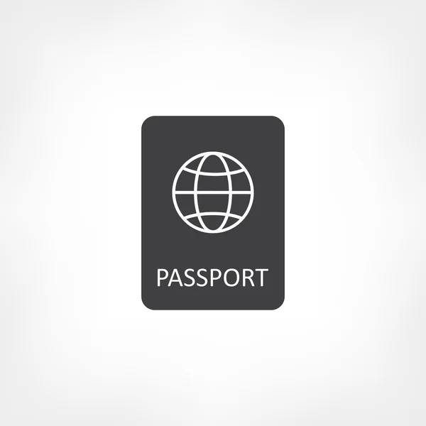 Ícone de passaporte internacional vetor isolado — Vetor de Stock