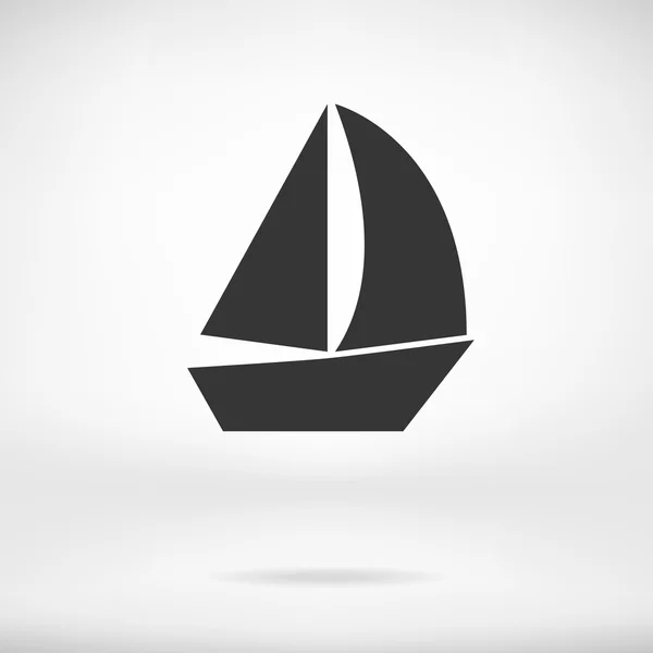 Icono del barco de vela aislado — Vector de stock