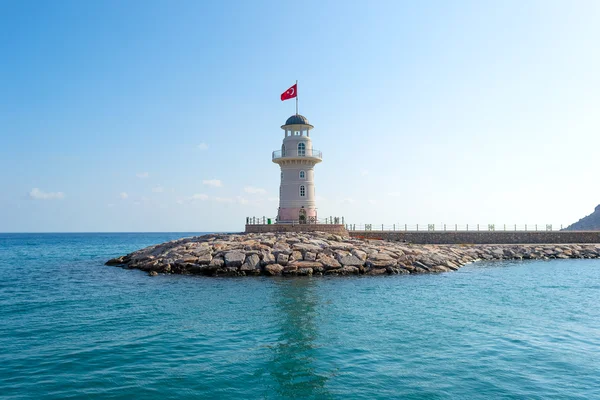 Lighthouse in the Mediterranean sea of Turkey