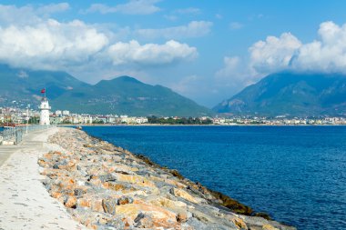 Yol için bir deniz feneri'nin şehir adını Alanya, Türkiye.