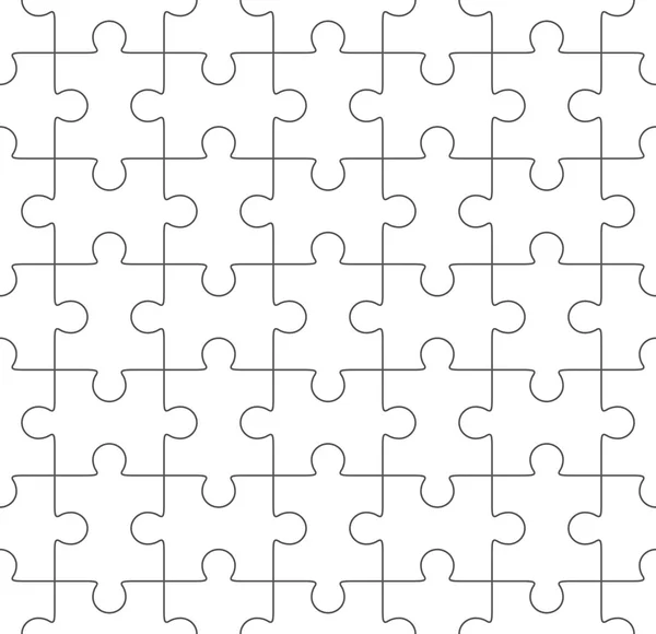 Jigsaw rompecabezas plantilla sin costura en blanco — Archivo Imágenes Vectoriales