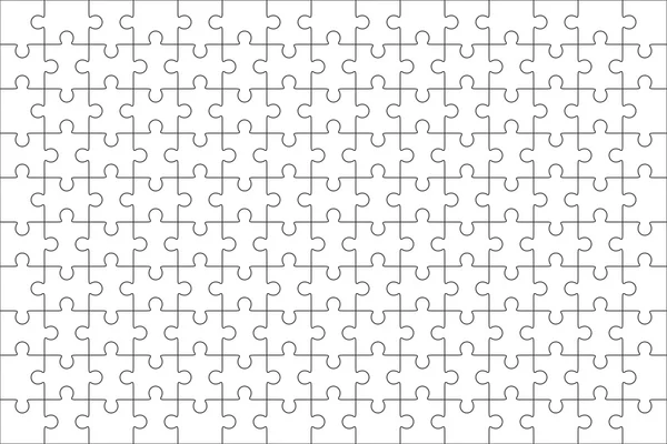 Jigsaw puzzle blank template 150 pieces — Stock Vector