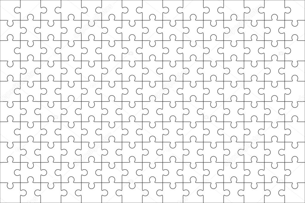 Jigsaw puzzle blank template 150 pieces