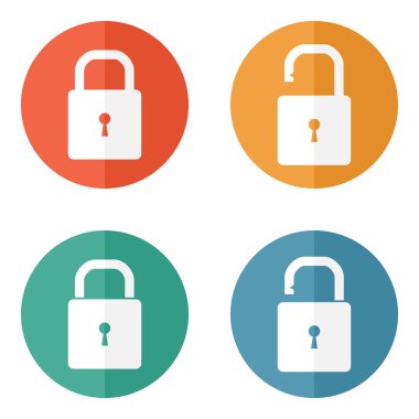 Kilit simgeleri: açık ve kapalı