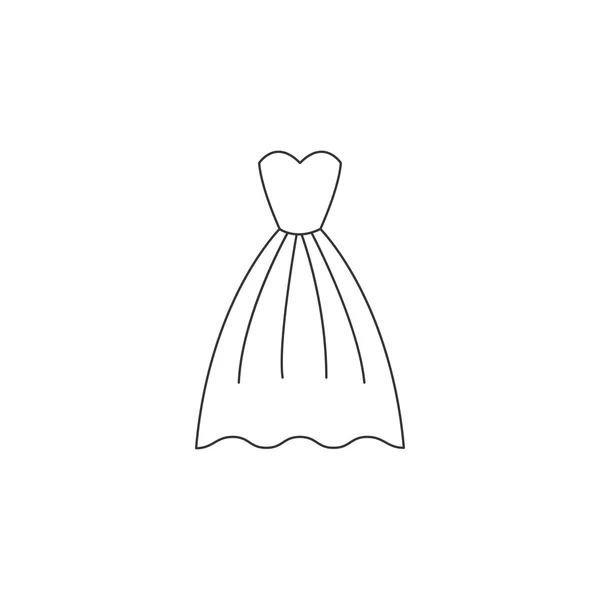 Icône de robe de mariée — Image vectorielle