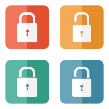 Kilit simgeleri: açık ve kapalı