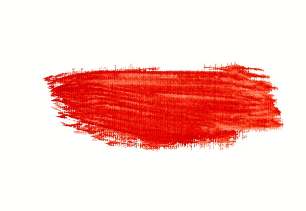 Акварельный красный штрих . — стоковое фото