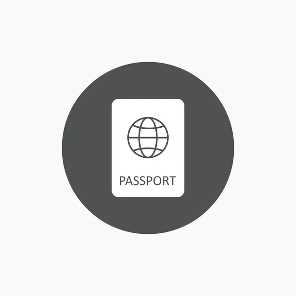Ícone de passaporte internacional vetor isolado — Vetor de Stock