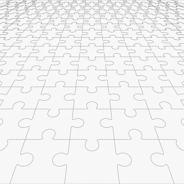 Jigsaw puzzle blank in perspective. Vector illustration — Stock Vector