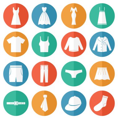Giysi simgeler vektör