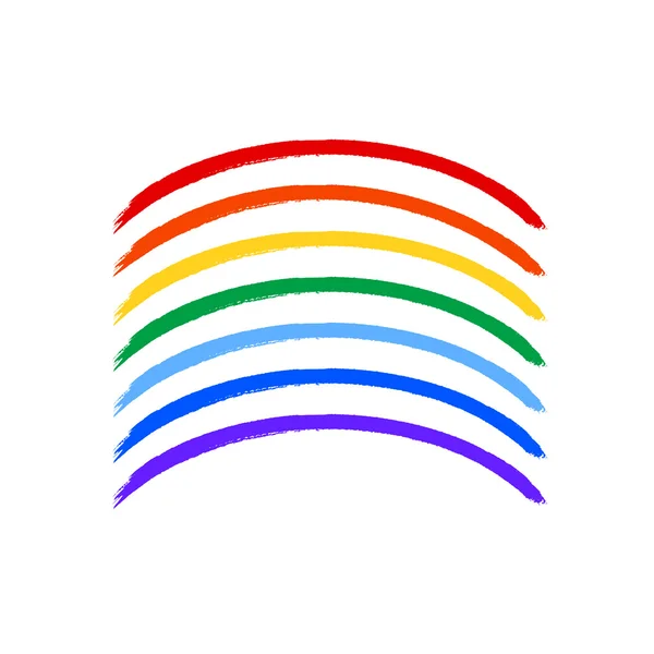 Kunst regenboog kleur penseelstreken vector — Stockvector
