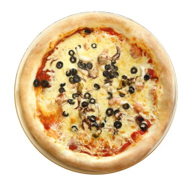 Pizza ile deniz ürünleri