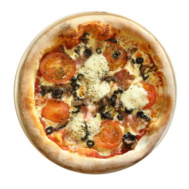 Pizza ile deniz ürünleri
