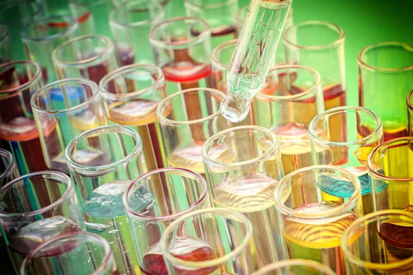 The Pipette put the solution to cuvette, laboratory concept — Stock Photo, Image