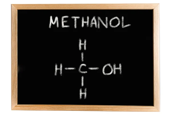 Krijtbord met de chemische formule van Methanol — Stockfoto