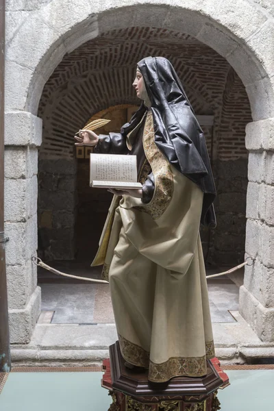 Inside the convent of Santa Teresa, figure of plaster of Saint — Stock Photo, Image