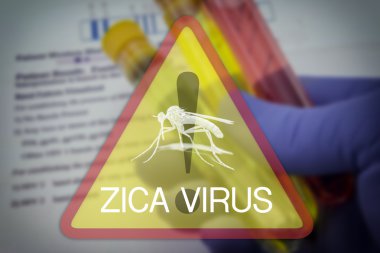 Zika virüs uyarı kare işareti