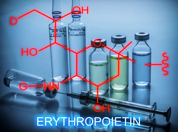 Eritropoietin kırmızı kan hücresi produc için gerekli bir hormondur — Stok fotoğraf