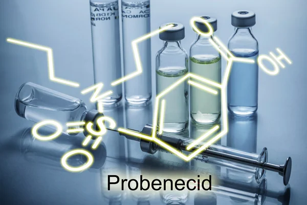 Probenecid здатна перешкоджати повністю нирковій екскреції — стокове фото