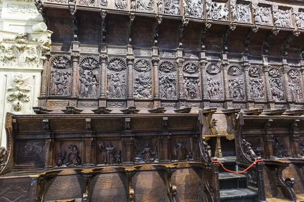 Vue intérieure de la cathédrale de Jaen, La chorale est l'une des plus grandes d'Espagne, Jaen Espagne — Photo