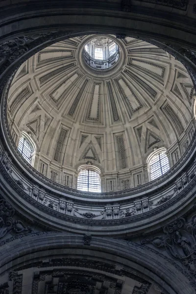 Inside view of the Cathedral in Jaen, central dome of cruise