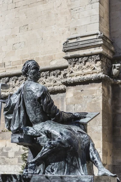 Estatua tallada en bronce del arquitecto Andrés de Vandelvira — Foto de Stock