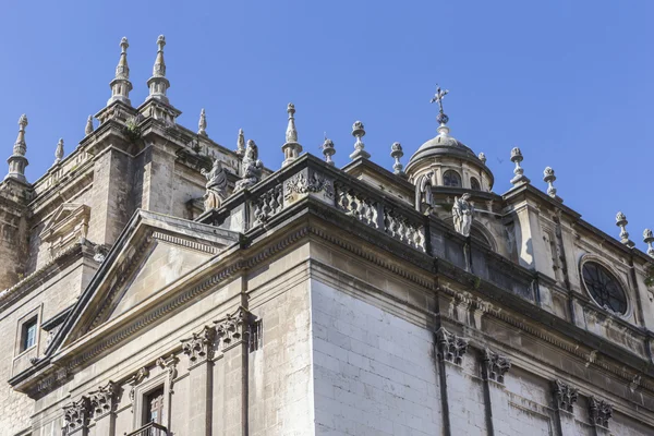 Side view and rear of the cathedral of the holy Church in Jaen — Stock Photo, Image