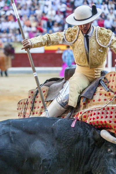 Torero Picador, lance dont le travail est d'affaiblir le taureau — Photo